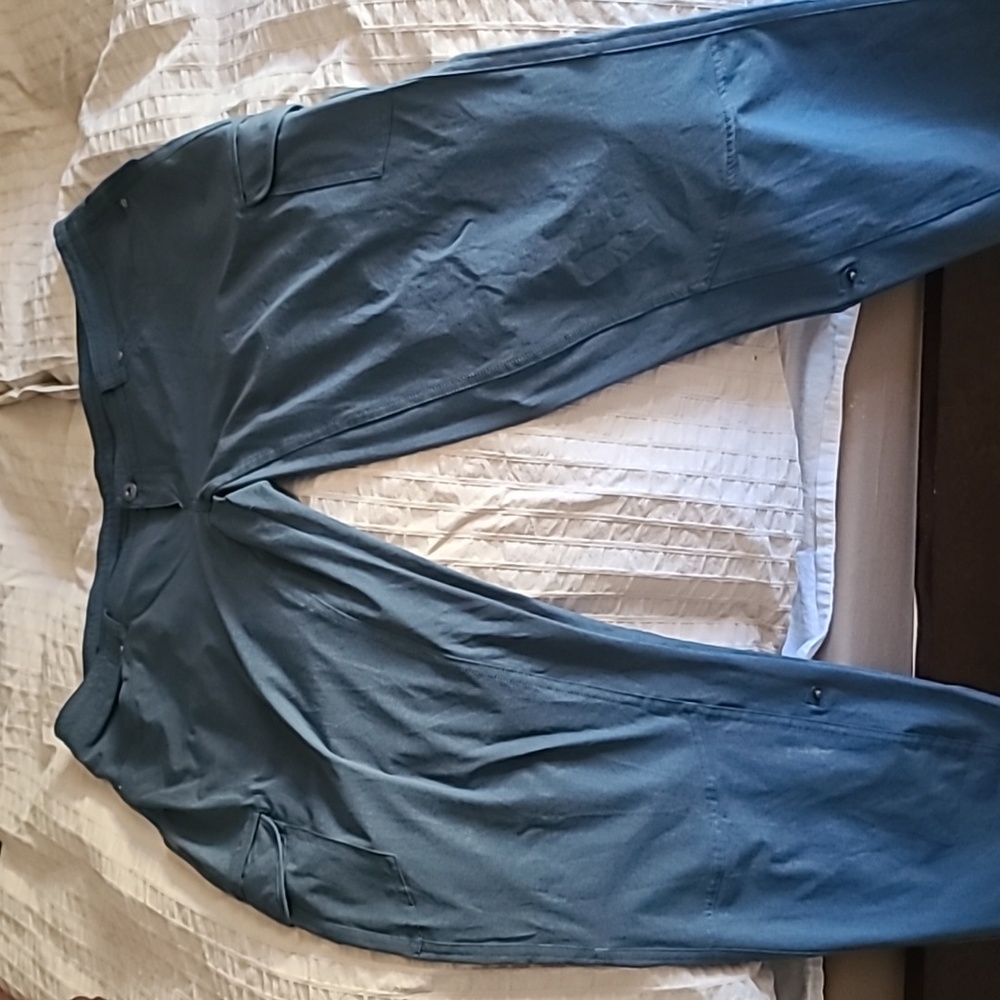 Kuhl Freeflex Roll-Up Pants in Rainstorm Blue Hiking Cargo Pants Women's Size 16